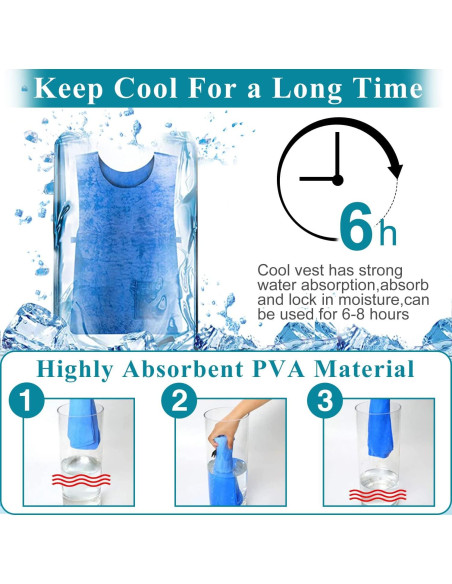 Chaleco Refrigerante Evaporativo PVA Unisex para Verano Chaleco Refrigerante Evaporativo PVA Unisex para Verano
