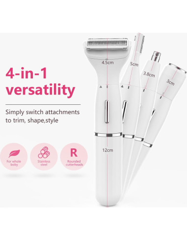 Recortadora OWill 4 en 1 para Vello Facial y Nariz Blanca
