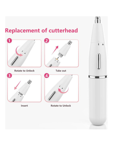 Recortadora OWill 4 en 1 para Vello Facial y Nariz Blanca