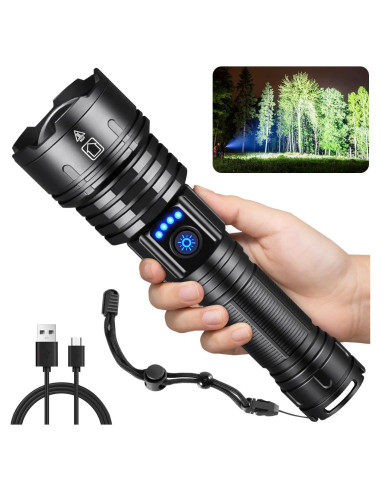 Linterna Táctica WopkDupk 990000LM Recargable LED Impermeable