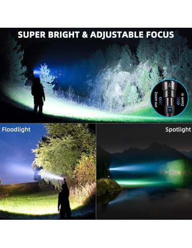 Linterna Táctica WopkDupk 990000LM Recargable LED Impermeable