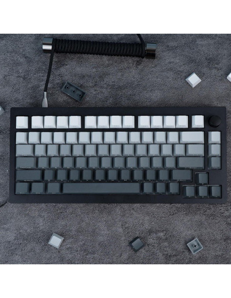 Juego de Teclas JOLINTAL 124 Claves PBT Gris Gradiente Juego de Teclas JOLINTAL 124 Claves PBT Gris Gradiente
