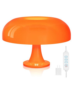 Lámpara de Hongo Naranja FANHAO Retro Regulable 3 Niveles