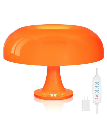 Lámpara de Hongo Naranja FANHAO Retro Regulable 3 Niveles Lámpara de Hongo Naranja FANHAO Retro Regulable 3 Niveles