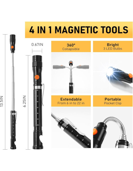 Bolígrafo Multitool KOOPOOL con Linterna y Magneto Negro Bolígrafo Multitool KOOPOOL con Linterna y Magneto Negro