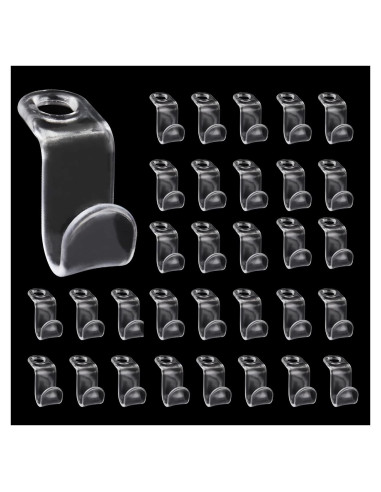 Ganchos Conector de Perchas Pansyling 50PCS Transparente Carga 5kg
