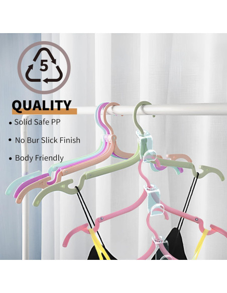 Ganchos Conector de Perchas Pansyling 50PCS Transparente Carga 5kg Ganchos Conector de Perchas Pansyling 50PCS Transparente Carga 5kg