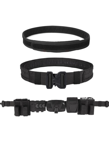 Cinturón táctico YAKEDA 7 en 1 con bolsillos ajustables Cinturón táctico YAKEDA 7 en 1 con bolsillos ajustables