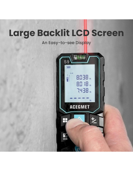 Medidor Láser ACEGMET S9 70m Pantalla LCD IP54 Medidor Láser ACEGMET S9 70m Pantalla LCD IP54