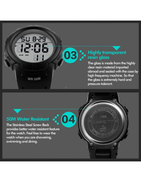 Reloj Deportivo CakCity CK1068-SL LED Impermeable para Hombres Reloj Deportivo CakCity CK1068-SL LED Impermeable para Hombres