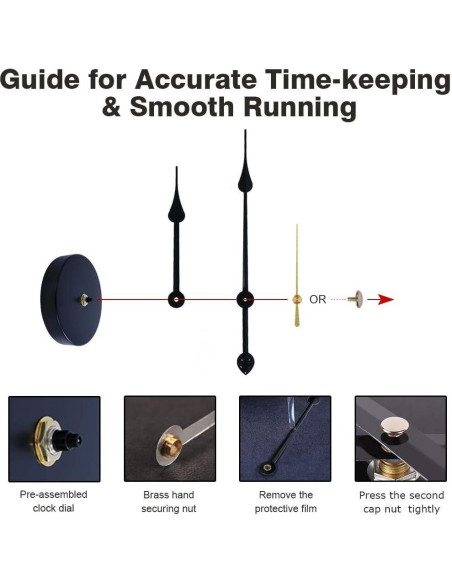 Reloj de Pared DIY EMOON con Manecillas Grandes y Motor Reloj de Pared DIY EMOON con Manecillas Grandes y Motor