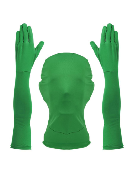 Guantes y Capucha Chroma Key Cosmos para Video Verde Guantes y Capucha Chroma Key Cosmos para Video Verde