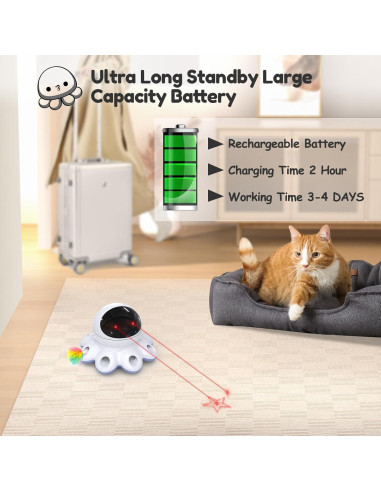 Juguete Láser para Gatos ORSDA T68 Interactivo 2-en-1