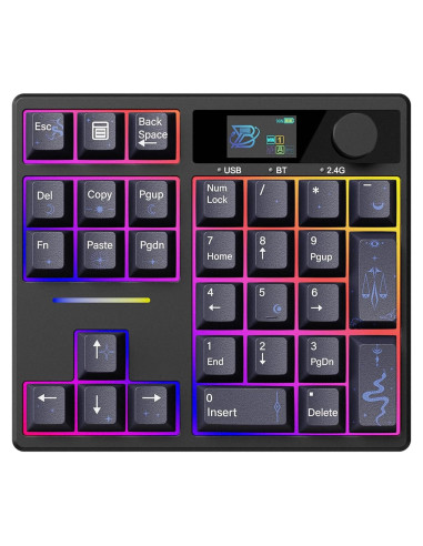 Teclado Numérico Mecánico Inalámbrico ZMX TD31Pro 30 Teclas RGB