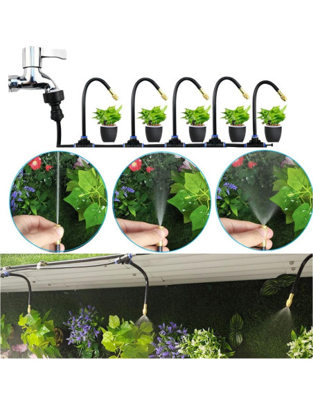 Sistema de Riego Automático Moocci 10m con Boquillas de Bronce Sistema de Riego Automático Moocci 10m con Boquillas de Bronce