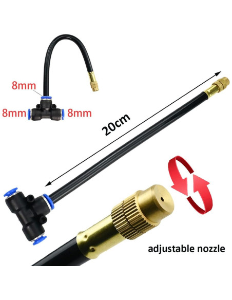 Sistema de Riego Automático Moocci 10m con Boquillas de Bronce Sistema de Riego Automático Moocci 10m con Boquillas de Bronce