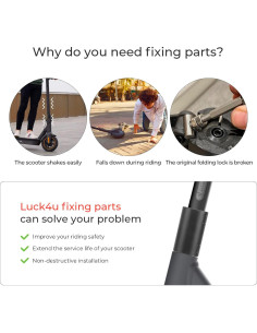 Abrazadera Plegable LUCK4U para Scooter Segway Ninebot G30 2