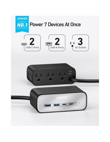 Estación de Carga Anker 100W 7-en-1 USB C para MacBook
