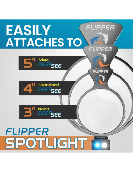Foco LED Recargable Flipper DeepSee para Acuarios Foco LED Recargable Flipper DeepSee para Acuarios