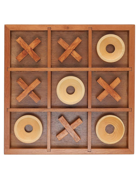 Juego de Mesa Tres en Raya de Madera WE Games 10 Piezas Juego de Mesa Tres en Raya de Madera WE Games 10 Piezas