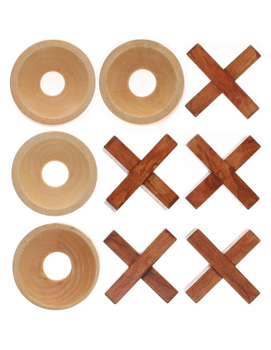 Juego de Mesa Tres en Raya de Madera WE Games 10 Piezas