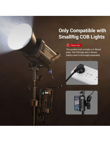 Placa de Batería V-Mount SmallRig 3676 para Luz COB