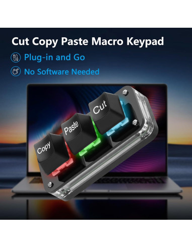 Teclado Mecánico Mini SinLoon 3 Teclas RGB Programable