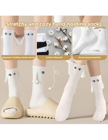 Calcetines Magnéticos Divertidos para Parejas - 2 Pares