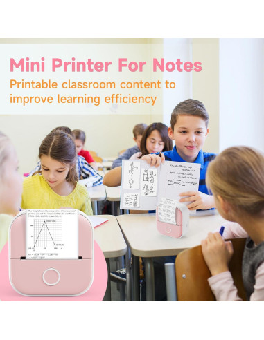 Impresora Térmica Odaro T02 Mini Bluetooth Rosa 203 DPI