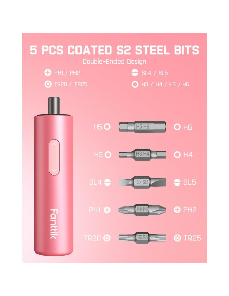 Destornillador Inalámbrico Fanttik NEX S1 Rosa 320 RPM Destornillador Inalámbrico Fanttik NEX S1 Rosa 320 RPM