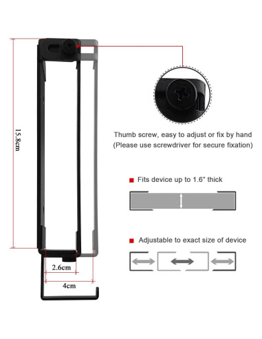 Soporte de Pared IFCASE para Laptop y Tabletas Negro