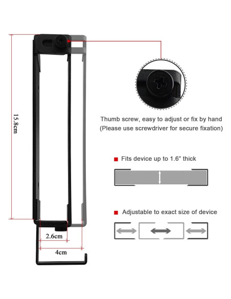 Soporte de Pared IFCASE para Laptop y Tabletas Negro Soporte de Pared IFCASE para Laptop y Tabletas Negro