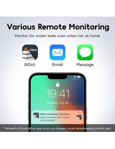 Detector de Fugas de Agua WiFi Winees S1 Plus, 3 Sensores 2