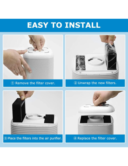 Paquete de 4 filtros H13 True HEPA iSingo para LEVOIT LV-H128 Paquete de 4 filtros H13 True HEPA iSingo para LEVOIT LV-H128
