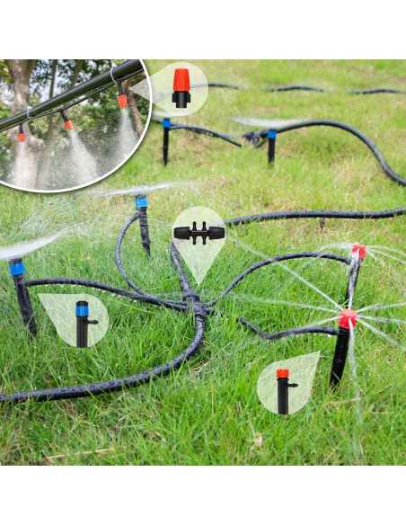 Kit de Riego por Goteo JAYEE 40m Ajustable para Jardín Kit de Riego por Goteo JAYEE 40m Ajustable para Jardín