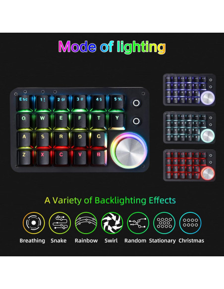 Teclado Mecánico Koolertron 24 Teclas RGB Programable Teclado Mecánico Koolertron 24 Teclas RGB Programable
