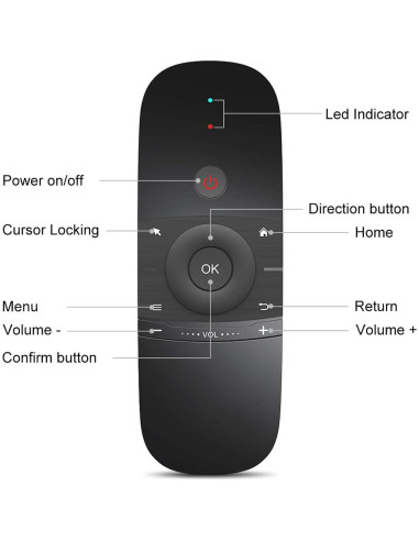 Control Remoto WeChip W1 Inalámbrico con Teclado 2.4GHz