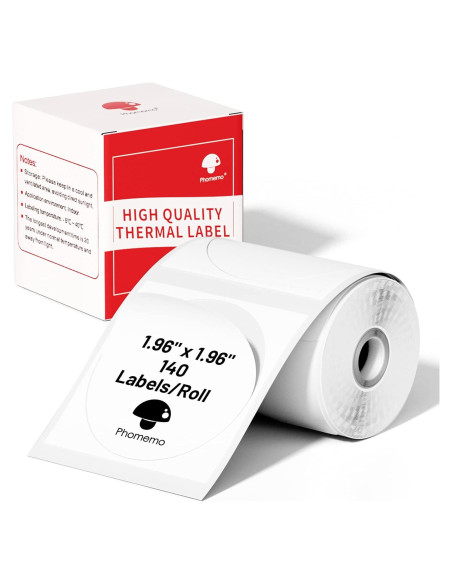 Etiquetas redondas Phomemo 50x50 mm autoadhesivas Etiquetas redondas Phomemo 50x50 mm autoadhesivas