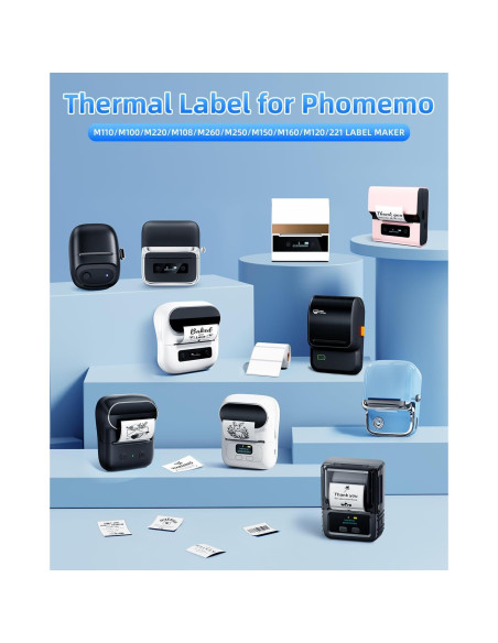 Etiquetas redondas Phomemo 50x50 mm autoadhesivas Etiquetas redondas Phomemo 50x50 mm autoadhesivas