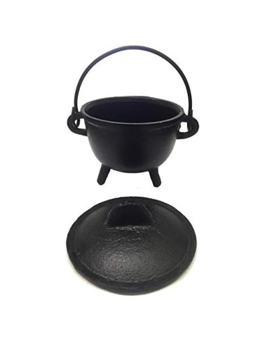 Caldero de Hierro Fundido New Age Imports 10.16 cm con Asa y Tapa