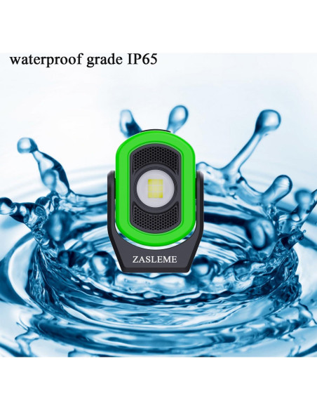 Luz de Trabajo LED Cyclopia 780 Lúmenes Recargable Verde Luz de Trabajo LED Cyclopia 780 Lúmenes Recargable Verde