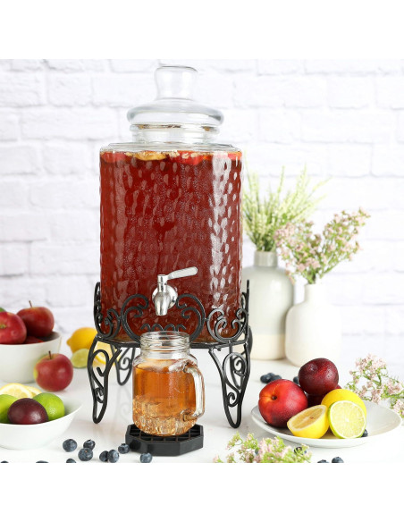 Dispensador de Bebidas de Vidrio 10L Kitchentoolz con Grifo Dispensador de Bebidas de Vidrio 10L Kitchentoolz con Grifo