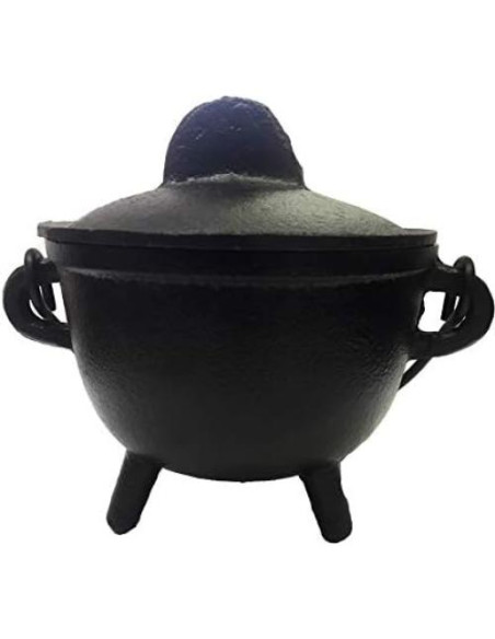 Caldero de Hierro Fundido New Age Imports 10.16 cm con Asa y Tapa Caldero de Hierro Fundido New Age Imports 10.16 cm con Asa y Tapa