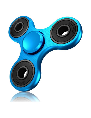 Fidget Spinner Isapral Metal Azul Alivio Estrés 2-5 Min Giros