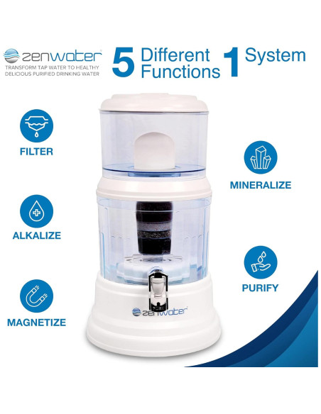 Filtro de Agua Zen Water 4 Galones - Purificador Alcalino Filtro de Agua Zen Water 4 Galones - Purificador Alcalino