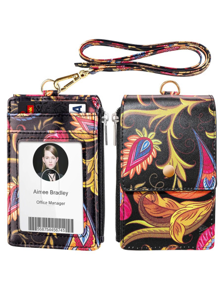 Porta Credencial ELV con Correa y Bloqueo RFID 12x8 cm Porta Credencial ELV con Correa y Bloqueo RFID 12x8 cm
