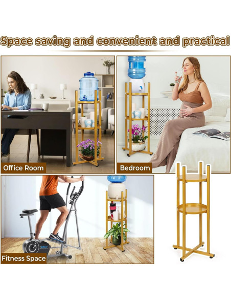 Soporte para Dispensador de Agua Retyion 2 Niveles Oro Soporte para Dispensador de Agua Retyion 2 Niveles Oro