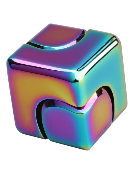 Spinner Cubo Antiestrés Umnodobn 2-en-1 Metálico Multicolor Spinner Cubo Antiestrés Umnodobn 2-en-1 Metálico Multicolor
