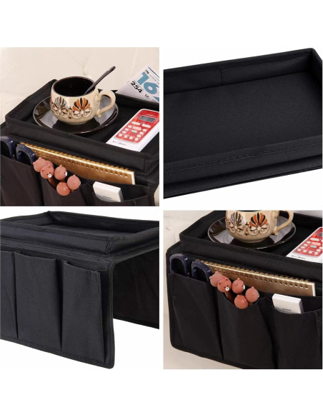 Organizador de Reposabrazos AstonTex Negro con 5 Bolsillos Organizador de Reposabrazos AstonTex Negro con 5 Bolsillos
