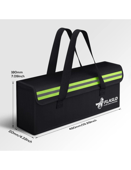 Bolsa de Seguridad para Batería de E-Bike FLASLD 19.3x4.3x7 Bolsa de Seguridad para Batería de E-Bike FLASLD 19.3x4.3x7